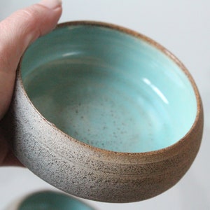 gray clay bowls turquoise inside image 3