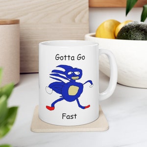 Sanic the Hedgehog Meme Mug Geek Gaming Mug Gamer