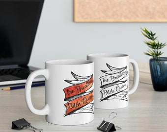 Fire Breathing Bitch Queen Throne of Glass Inspired Mug Book Bookish Gift Sarah J Maas