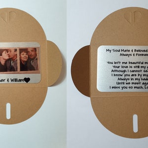 Trauer Foto Wallet Karte Soul Mate Special Doppelseitig mit Vers Geschenk