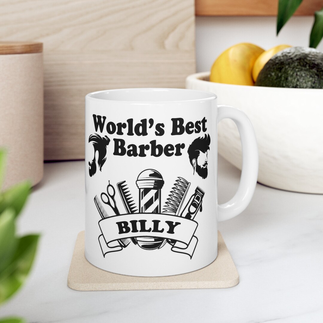 Barber Mug Personalised World's Best Christmas Gift for Etsy