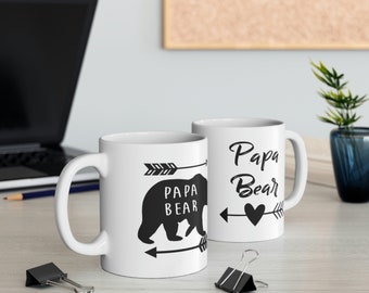 Beautiful Papa Bear Mug Father's Day Daddy Dad Present Christmas Gift