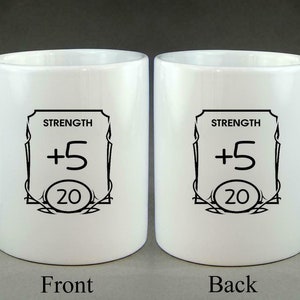 Stat Mug Personalised Dungeons and Dragons D&D TTRPG Dice Game DnD Gift Present