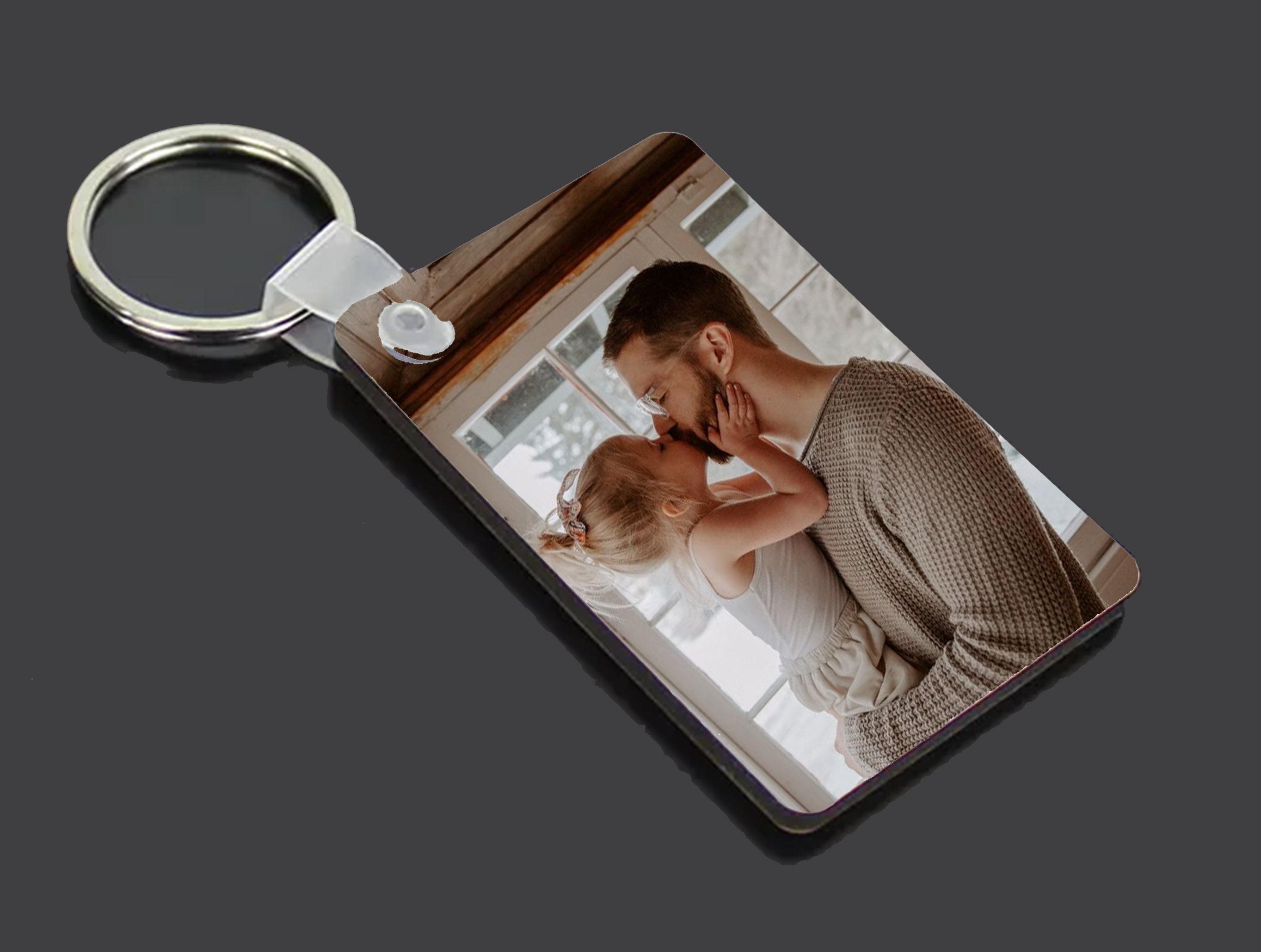 Personalised Photo Keyring Custom Any Picture Keychain Double - Etsy UK