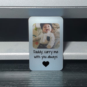 Daddy Gift Fathers Day Personalised Wallet Card Son Special Birthday Gift Carry Me With You Always image 3