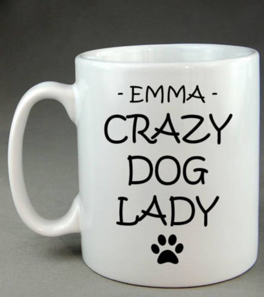 CRAZY DOG LADY Tazza per cani con nome personalizzato, Tazza