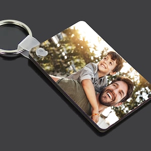 Personalised Photo Keyring Custom Any Picture Keychain Double Sided Print