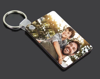 Personalised Photo Keyring Custom Any Picture Keychain Double Sided Print