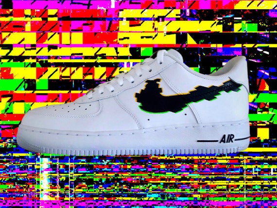 nike air force 1 custom glitch