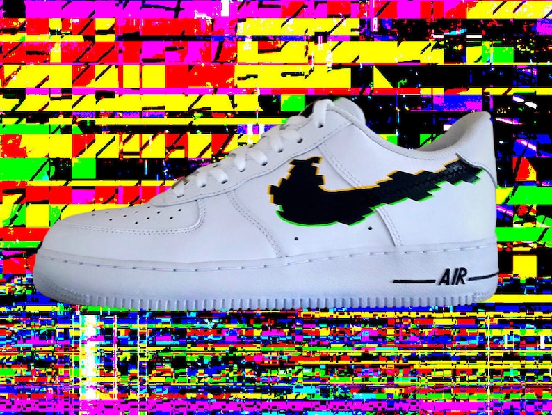 nike air force 1 glitch custom