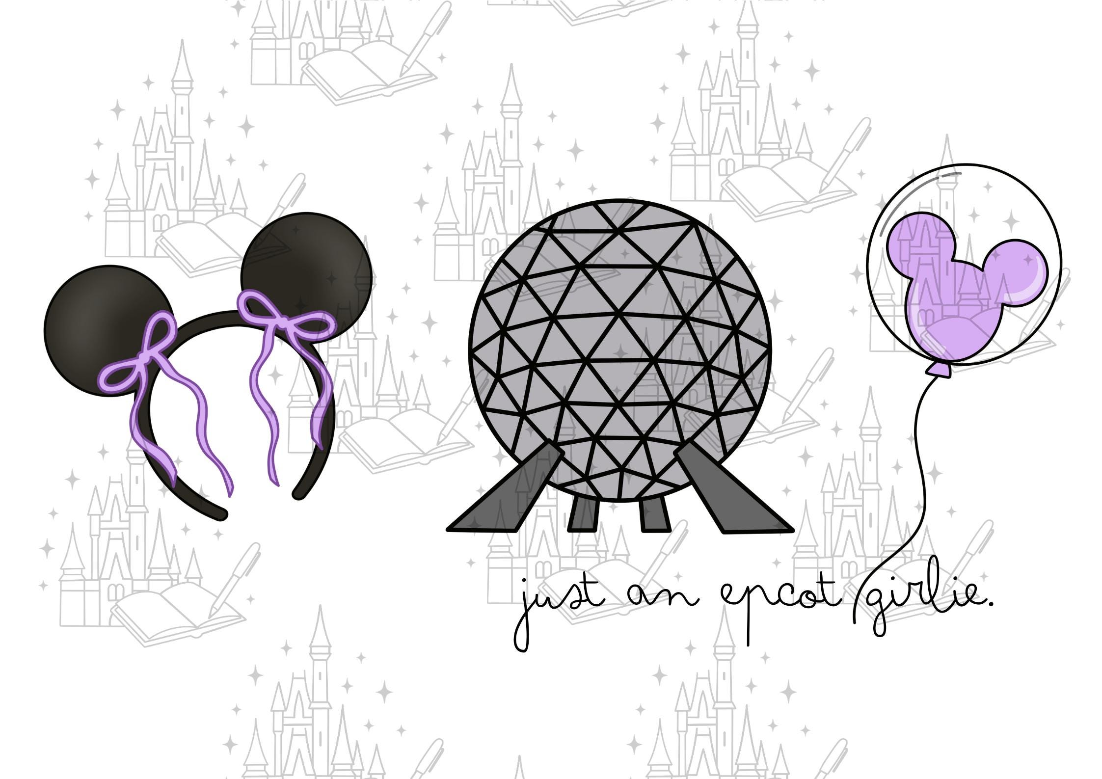 Just an EPCOT Girlie | PNG & Svg Doodle | DTF | Sublimation Design ...