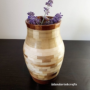 Mini Segmented Chaos Bud Vases,  Handmade Vase, Wooden Vase, Wood Vase, Handmade Wood Vase, Segmented Vase, Bud Vase