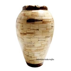 Spalted Birchwood Segmented Vase