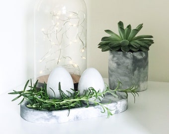 Concrete Easter eggs // Easter table decorations // Eggs for DIY // Easter gifts // Modern Easter decor // Set of 3