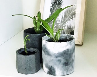 Concrete plant pot //  Succulent pot // Cactus pot // Indoor plant pot // Housewarming gift