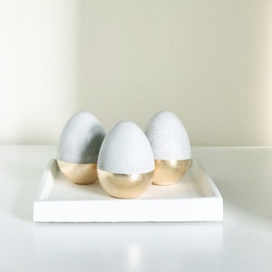 Concrete Easter eggs // Easter table decorations // Eggs for DIY // Easter gifts // Modern Easter decor // Set of 3 image 6