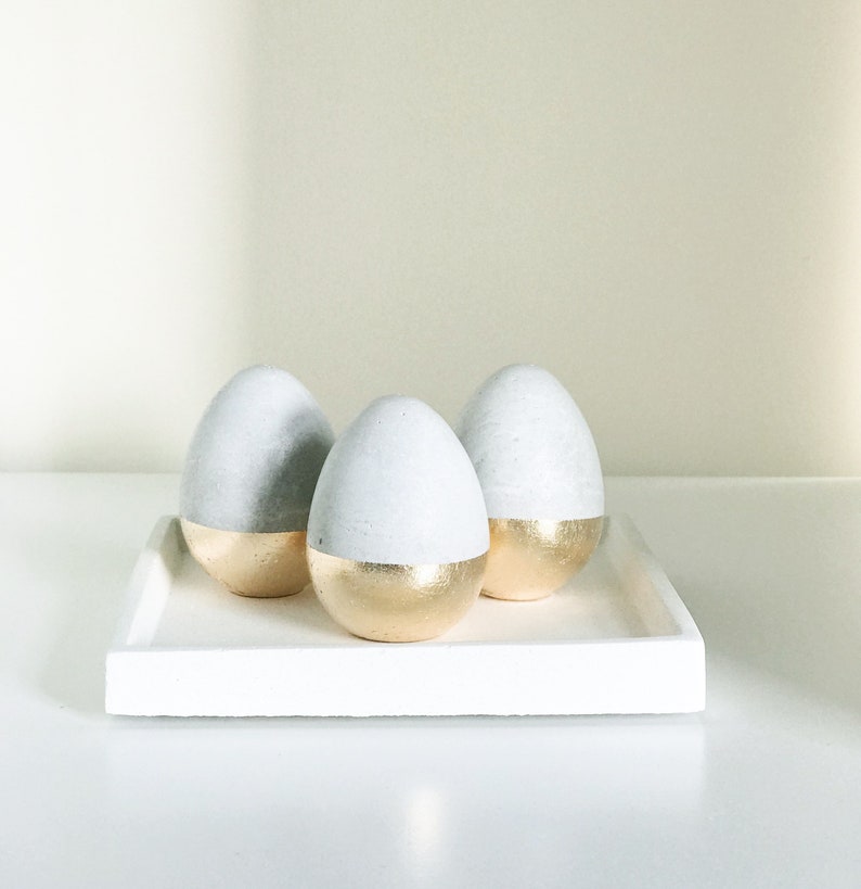 Concrete Easter eggs // Easter table decorations // Eggs for DIY // Easter gifts // Modern Easter decor // Set of 3 image 6