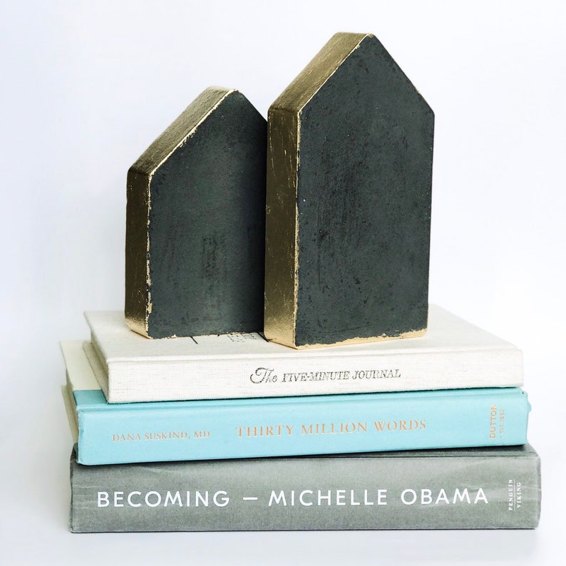 Concrete Bookends // Book Holder // Book Lover Gift // Book | Etsy