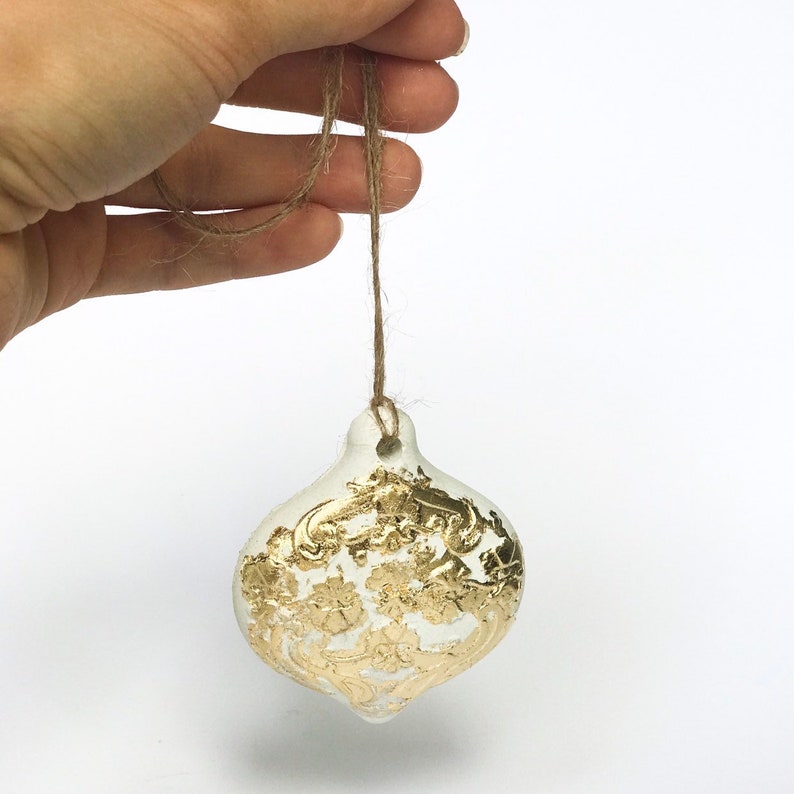 Concrete Christmas ornaments // Christmas tree decorations // Vintage Christmas ornaments // Christmas gift image 1