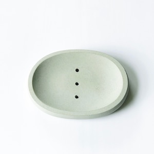 Concrete soap dish // Modern bathroom accessories // Bathroom decor