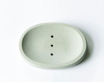 Concrete soap dish // Modern bathroom accessories // Bathroom decor