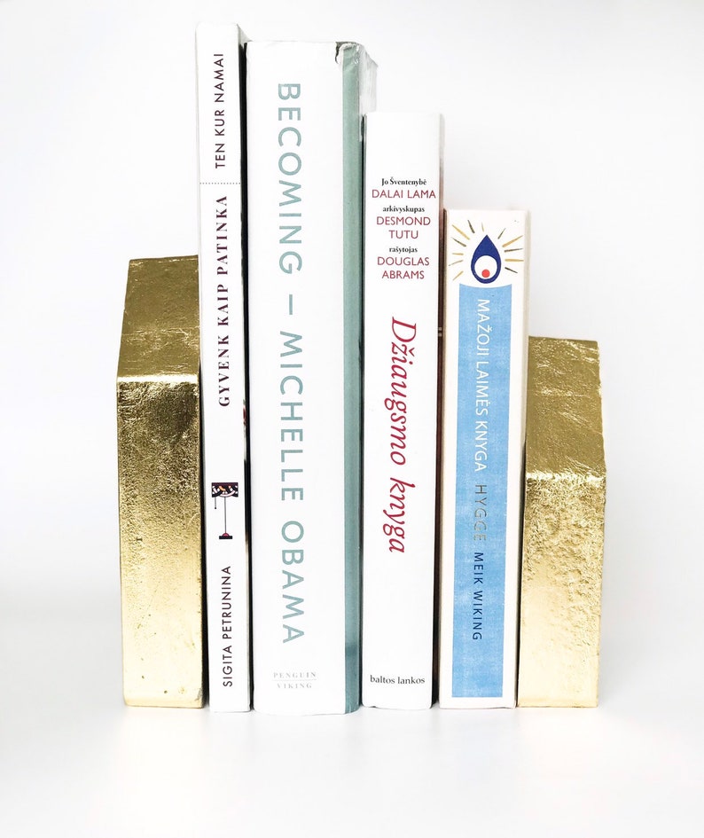 Concrete bookends // Book holder // Book lover gift // Book shelf decor// Paperweight image 1