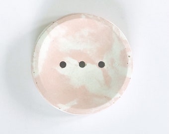 Vaisselle en savon en béton // Vaisselle ronde // Porte-savon en marbre avec vidange