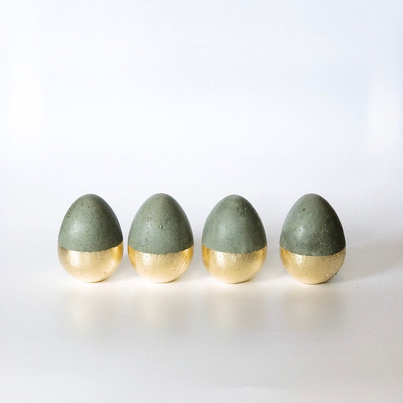 Concrete Easter eggs // Easter table decorations // Eggs for DIY // Easter gifts // Modern Easter decor // Set of 3 image 1