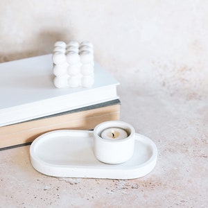 Oval concrete tray // Jewellery tray // Trinket tray // Birthday gift