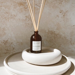 Round concrete tray | Jewelry tray | Ring dish | Stone decorative tray