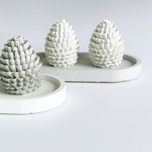 Concrete pinecone // Pinecone ornament // Autumn decor // Scandinavian Christmas decor // Christmas gift image 1