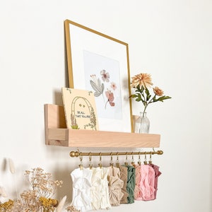 Headband holder | Montessori Bookshelf | Bow holder for baby girl | Nursery shelves | Montessori Bookshelves
