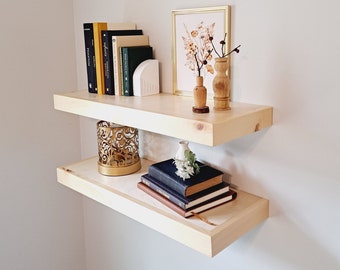 Nursery Shelves | Floating shelves Set of 2 | Montessori Bookshelf