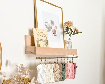 Headband holder | Montessori Bookshelf | Bow holder for baby girl | Nursery shelves | Montessori Bookshelves