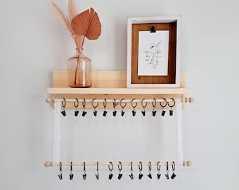 Headband holder, Bow Holder, Nursery Shelves, Headband Holder with 1, 2, 3 or 4 Rods, Baby Shower Gift, Floating Shelf, Hair Bow Holder
