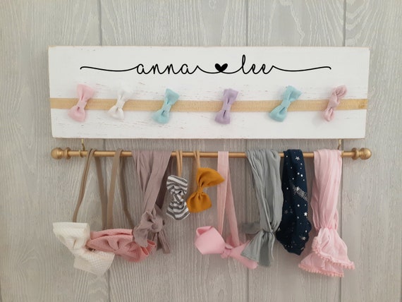 Bow Holder for Girls Hair Bows Hair Clips Hanging Organizer Baby Headband  Storage Hair Accessory Display for Wall Room Baby Nursery Decors 