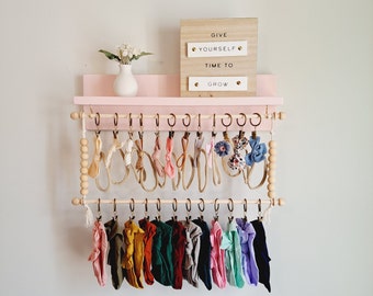 Headband holder | Bow holder for baby girl | Nursery Shelves