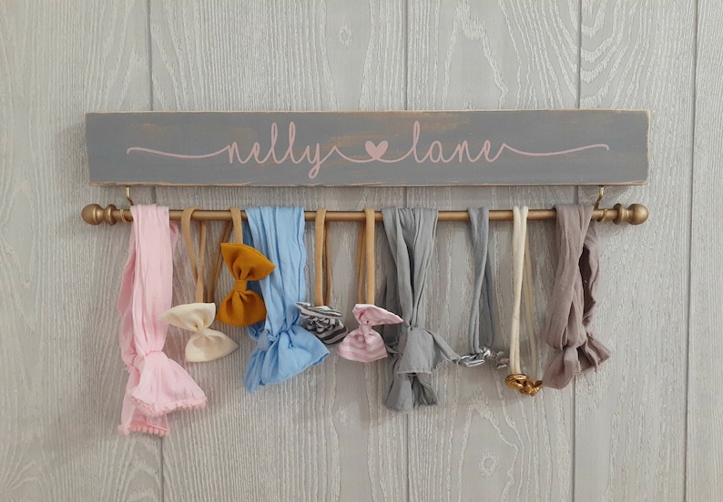 Personalized Bow Holder Headband Holder Baby Girl Nursery Etsy