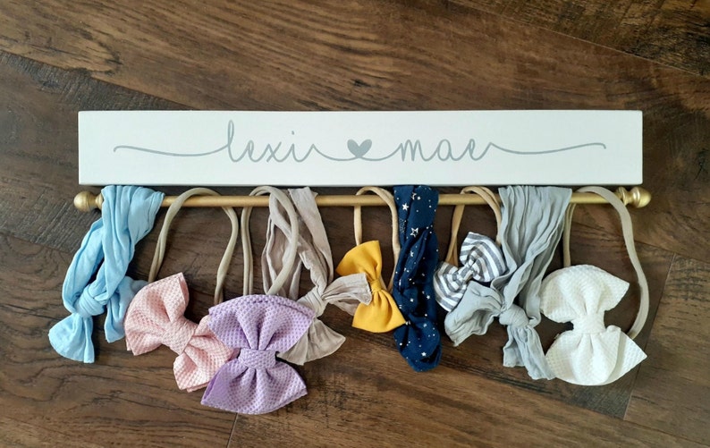 Personalized Bow Holder Headband Holder Baby Girl Nursery Etsy