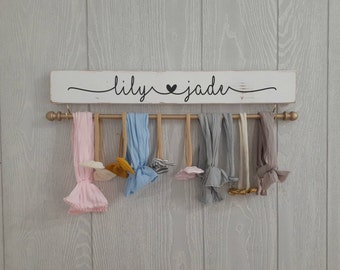 Personalized headband and bow holder