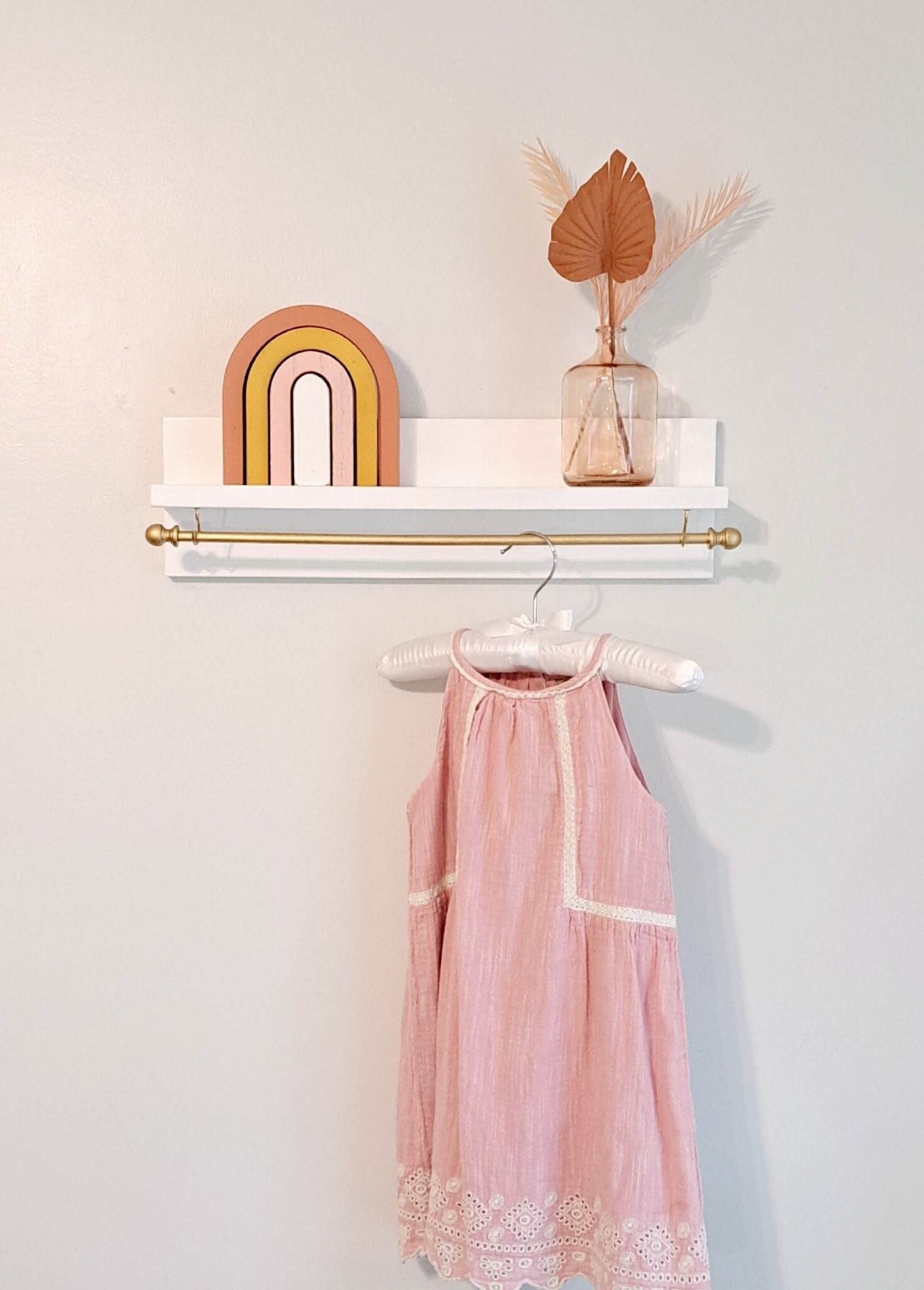 10pcs Plastic Clothes Hanger, Minimalist Bow Decor Kids Clothes Hanger For  Home
