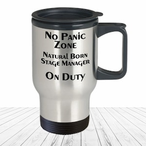 Stage Manager Gifts Stage Crew Travel Coffee Cup Natural Born Leader Gift for Theater Management Drama Club Coach School Play Director Gift