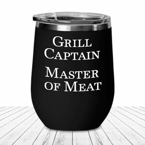 Grill Master Wine Tumbler Gifts for Grill Master of Meat Lovers Gifts for I Do BBQ Dad Smoker King