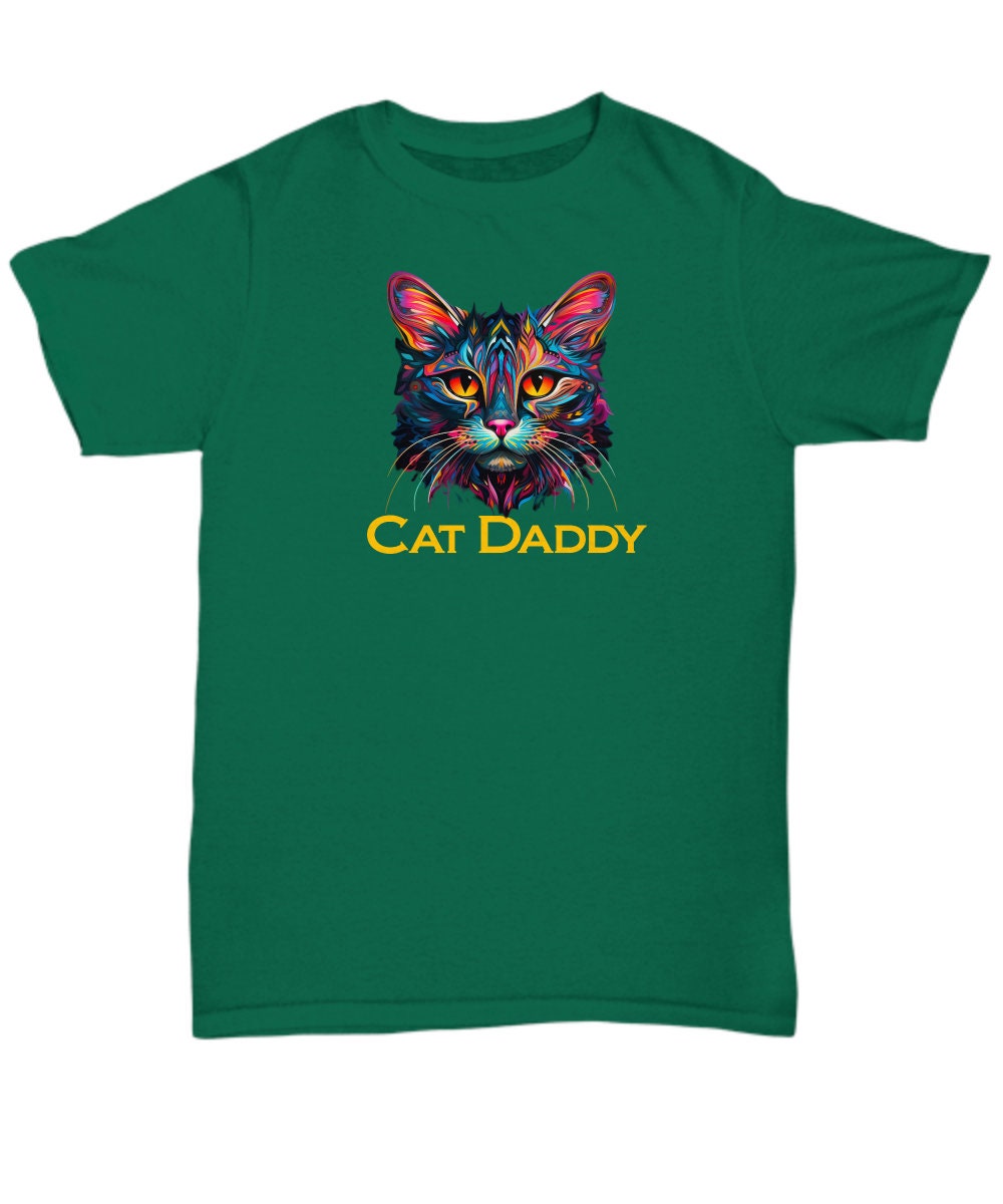 Cat Daddy T-shirt Retro 70s Black Cat Gifts for Men Funny 80s Cat