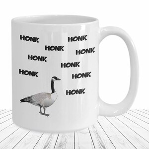 Fowl Mouthed Bird Mug Canada Goose White Coffee Cup Funny Honk Potty Mouth Bad Word Bird