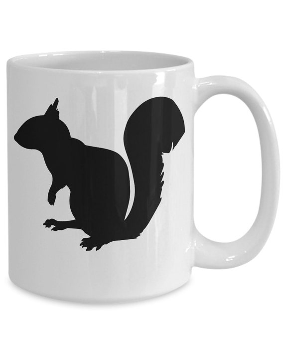 Black Squirrel Mug White Coffee Mug Funny Gift For Crazy Lady Etsy