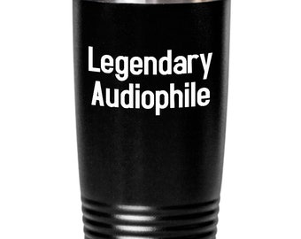 Audiophile Tumbler Gift for DJ Travel Cup Retro Music Lover Gift for Him Legendary Musician Vinyl Record Collector Wedding Disc Jockey Gifts