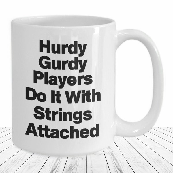 Hurdy Gurdy String Instrument Mug Funny Strings Musician Coffee Cup Gift for Medieval Music Lover Gifts for Men Or Women Renaissance Fest