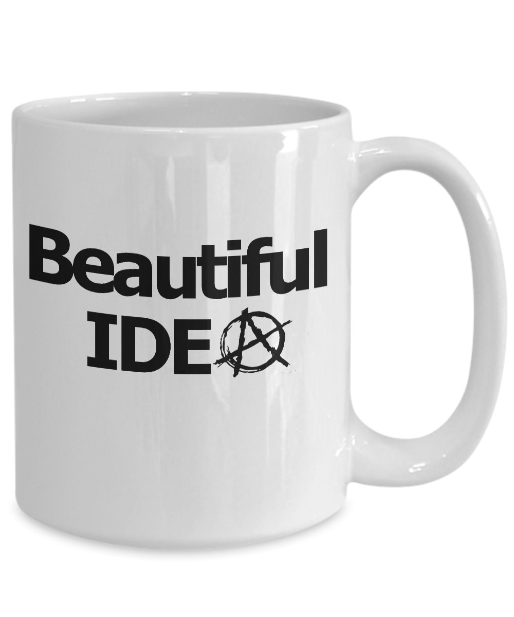 Anarchist Mug Black Coffee Cup Funny Gift for Neighborhood Friend Anarchy 
