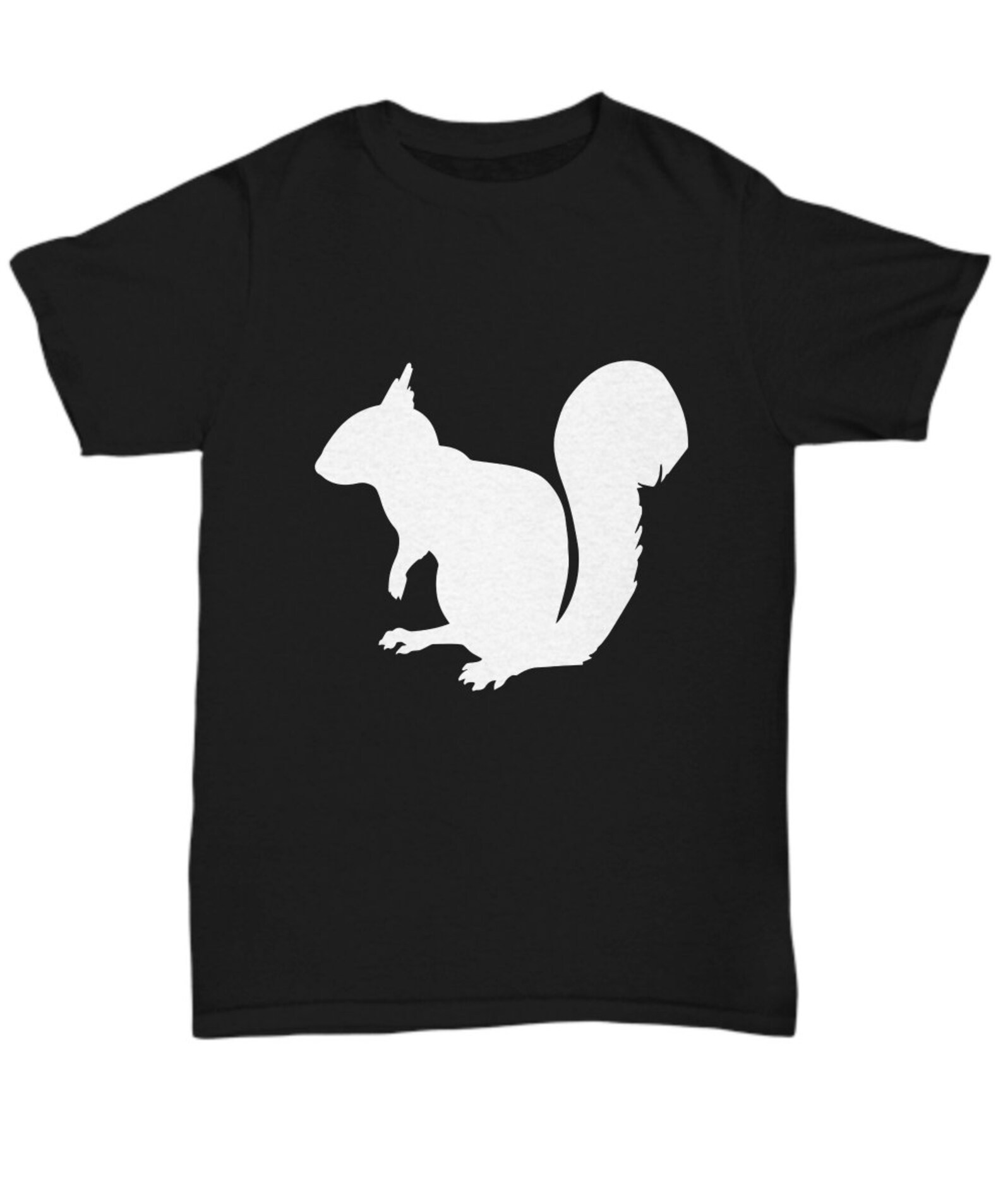 Squirrel Tshirt Black Cotton Short and Long Sleeve Unisex Tee Etsy UK